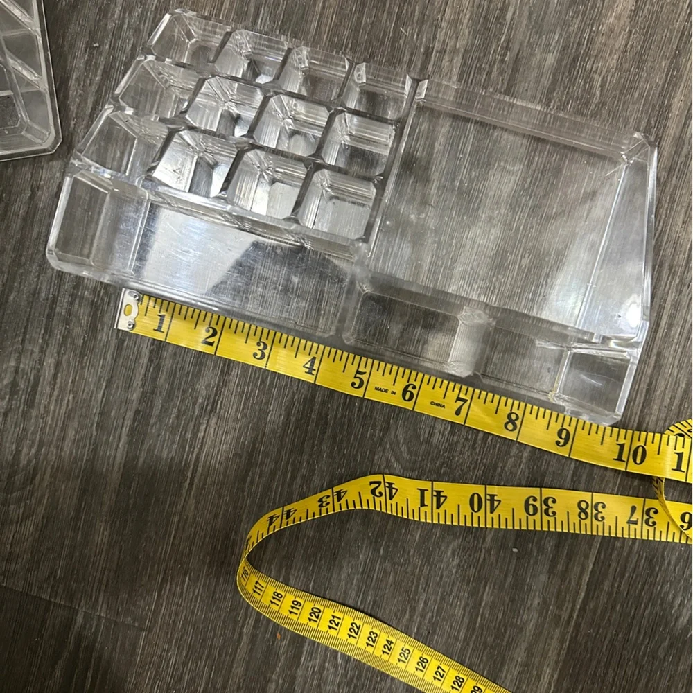 Set of 3 Clear Acrylic Makeup Organizers